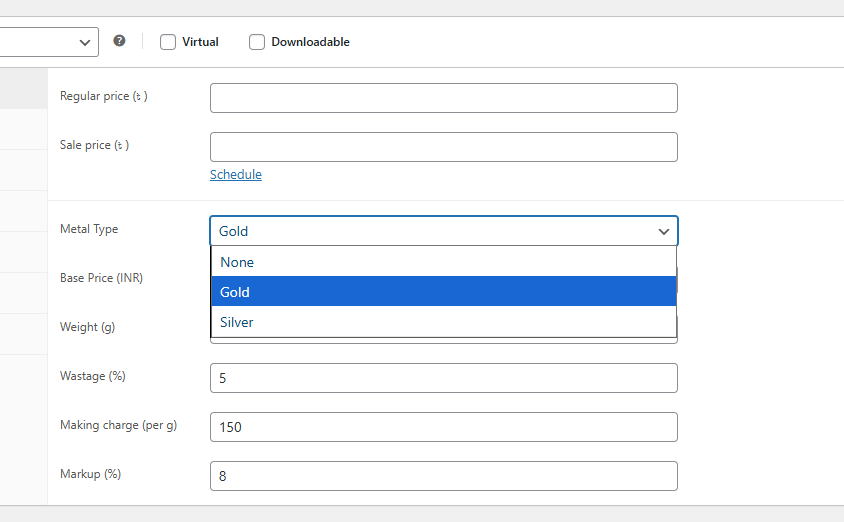 Aolo Software Real-time Jewellery Pricing for WooCommerce ss2